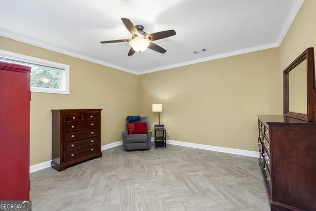 a view of a room with racks