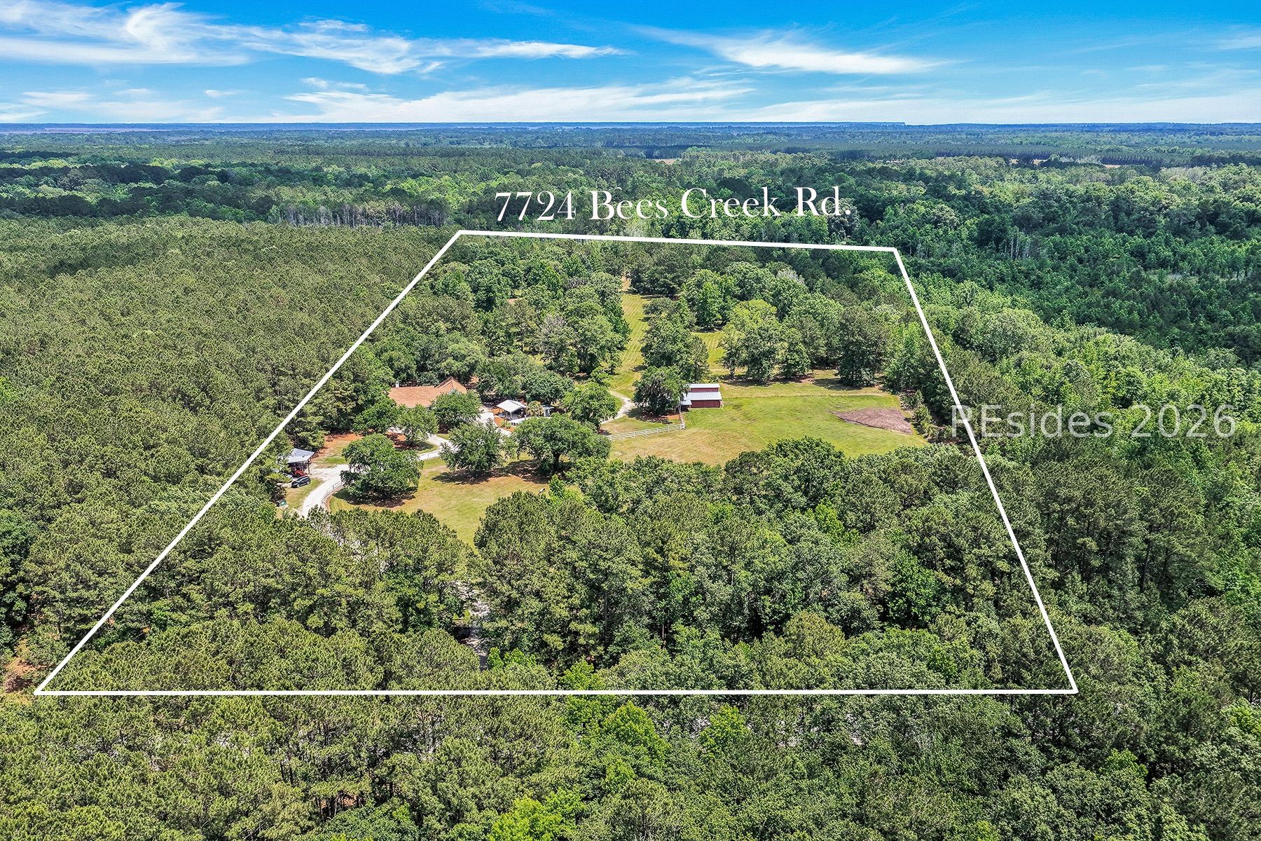7724 Bees Creek Road Ridgeland, SC 29936 - Photo 66 of 82 Aerial of 20 Acre Horse Farm