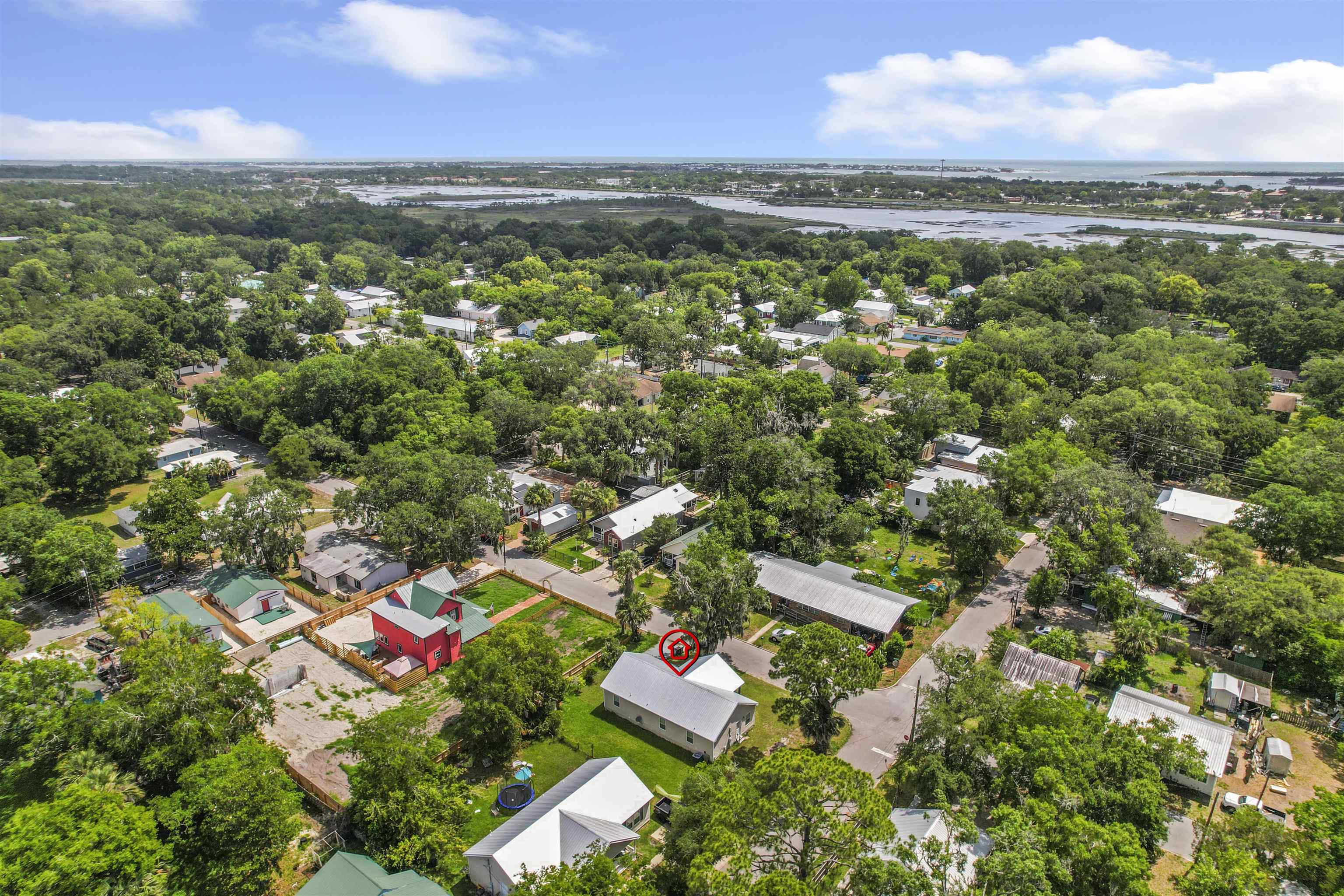 50 Spring Street St. Augustine, FL 32084 - Photo 29 of 30 an aerial view of residential houses with outdoor space and trees