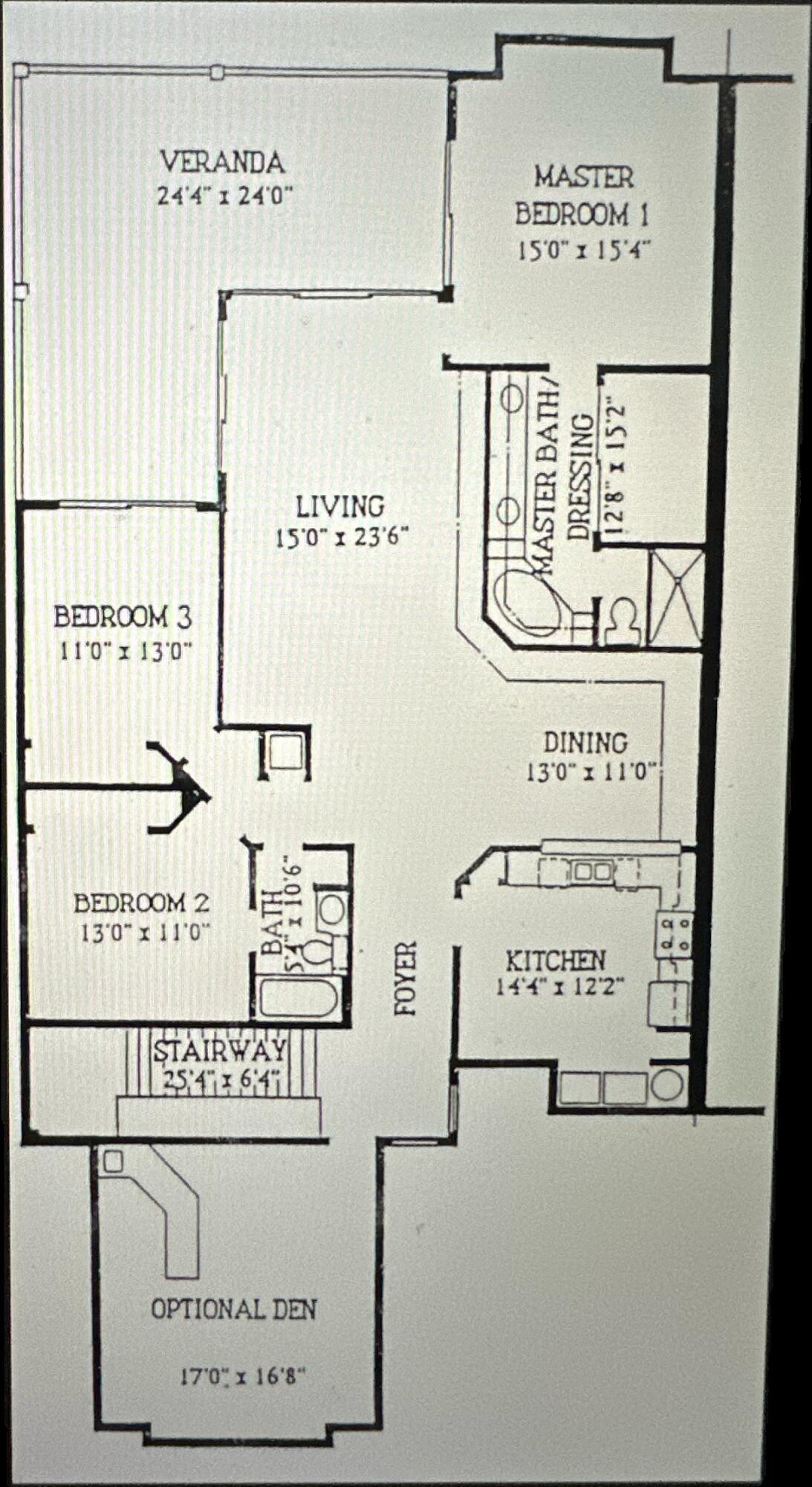 19848 Planters Boulevard, Unit B Boca Raton, FL 33434 - Photo 21 of 21 Original Floor Plan