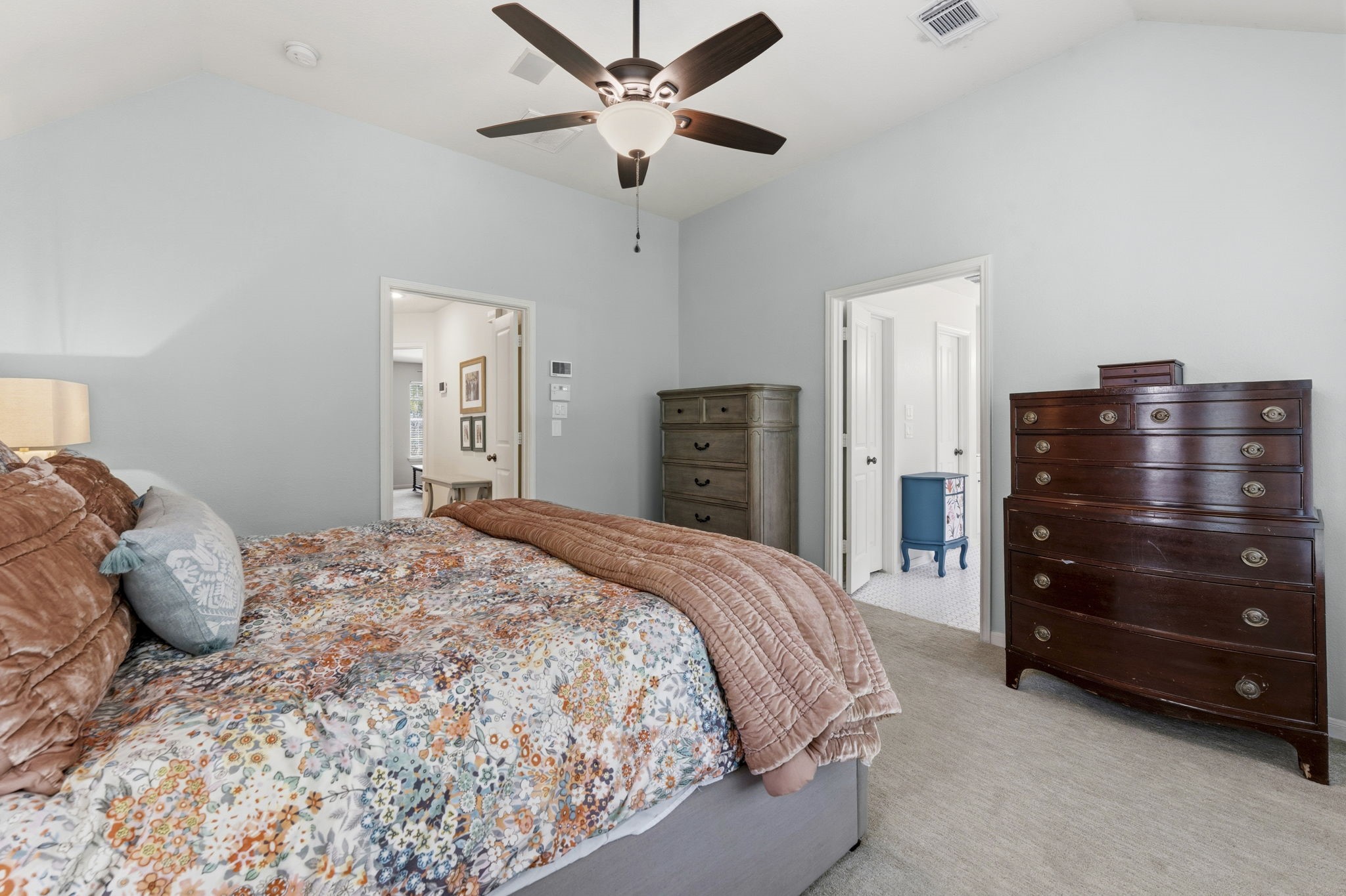 6 North Flickering Sun Circle Spring, TX 77382 - Photo 16 of 33 Primary bedroom has ensuite bathroom. There's plenty of room here for large dressers!