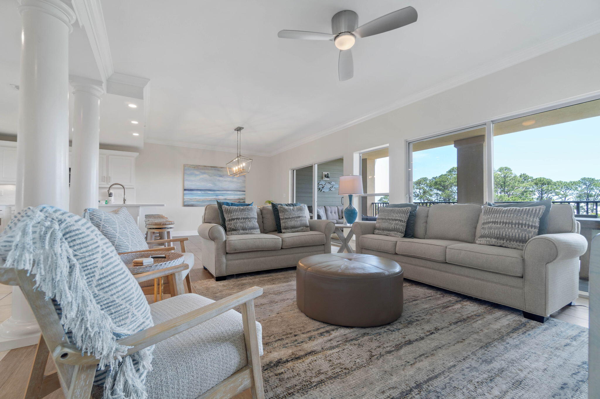 1732 West County Highway 30A, Unit 402 Santa Rosa Beach, FL 32459 - Photo 17 of 32 a living room with furniture and a large window
