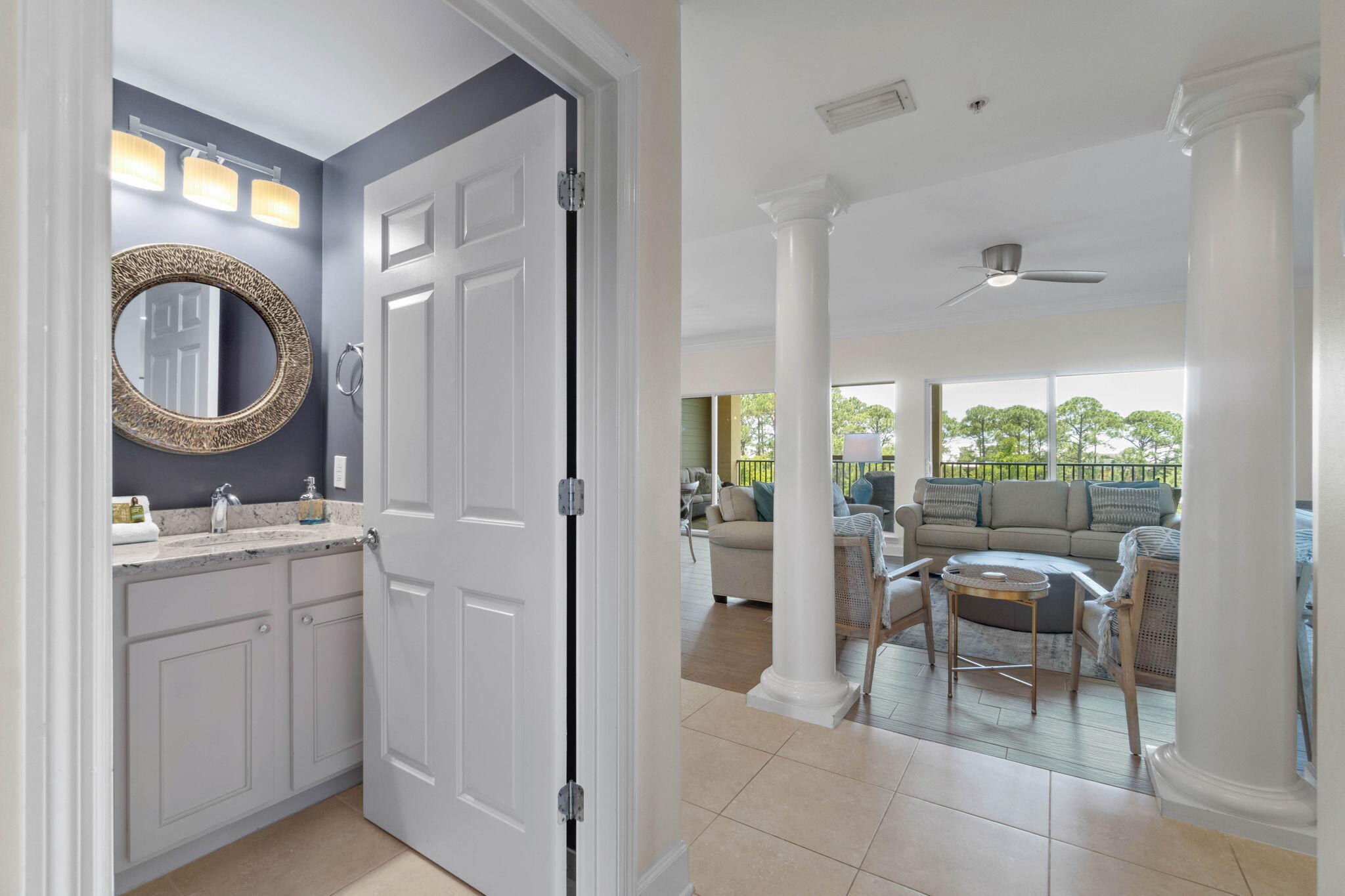 1732 West County Highway 30A, Unit 402 Santa Rosa Beach, FL 32459 - Photo 20 of 32 a room with furniture and a gate