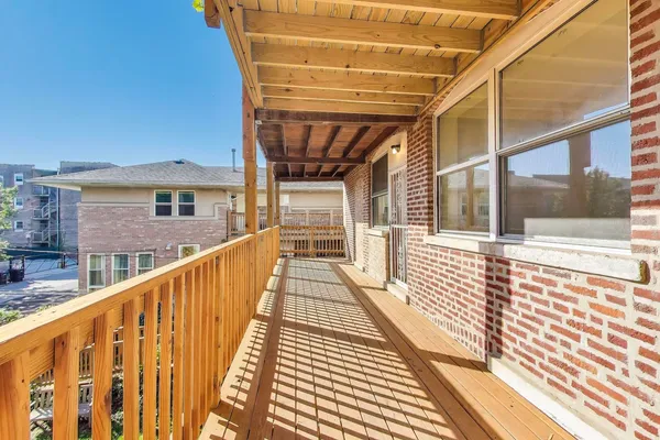 a view of a balcony