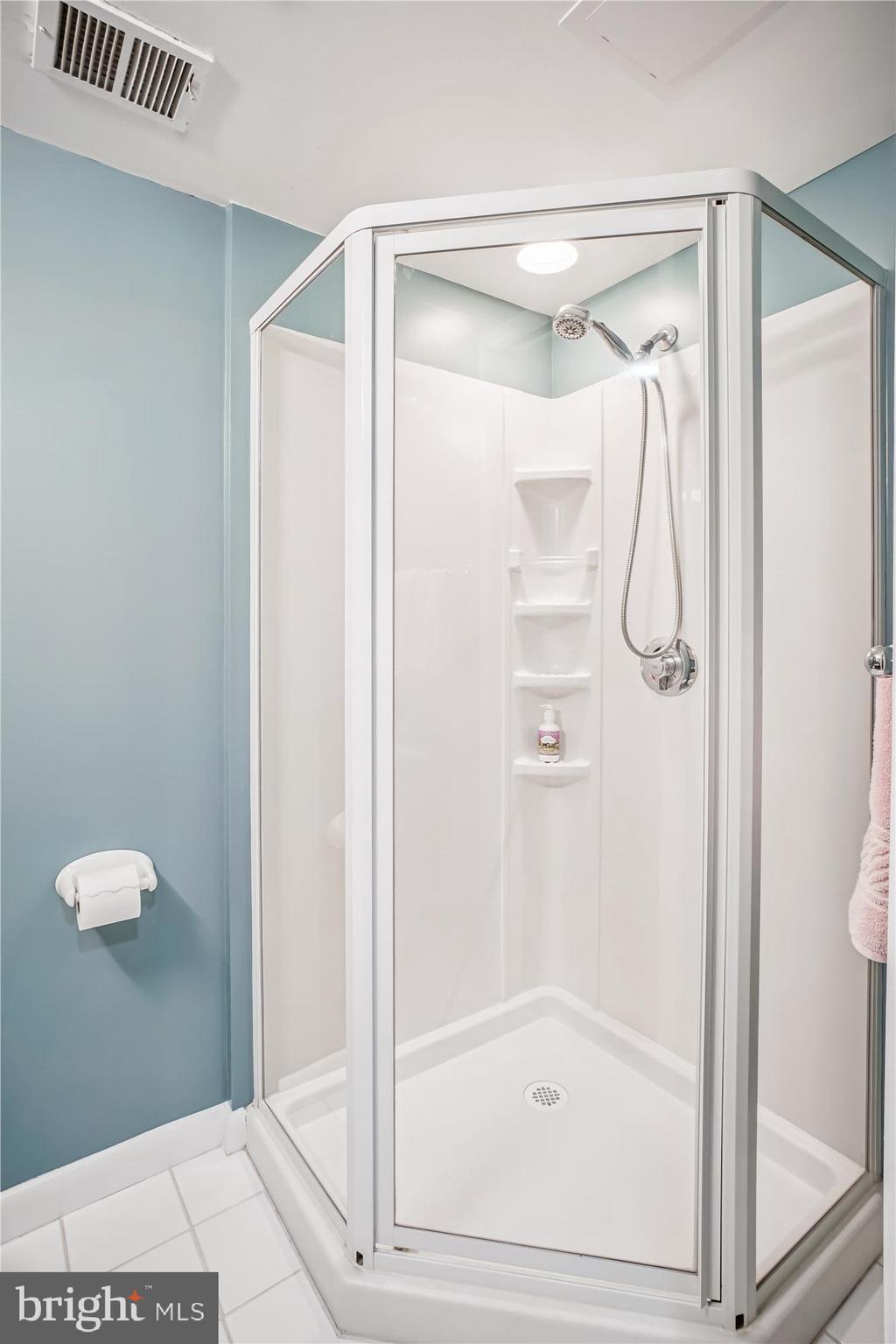 3717 Chanel Road Annandale, VA 22003 - Photo 37 of 57 a bathroom with a glass shower door