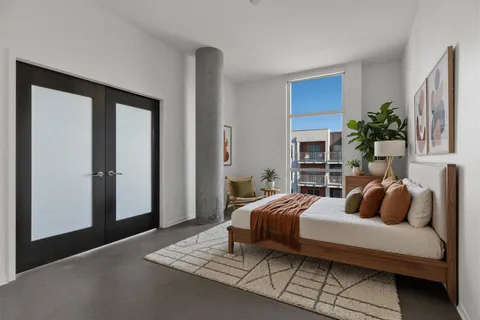 an empty room with a empty space and window