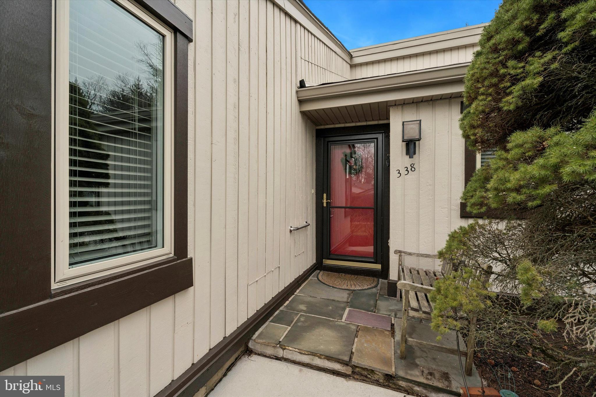 a view of front door of house