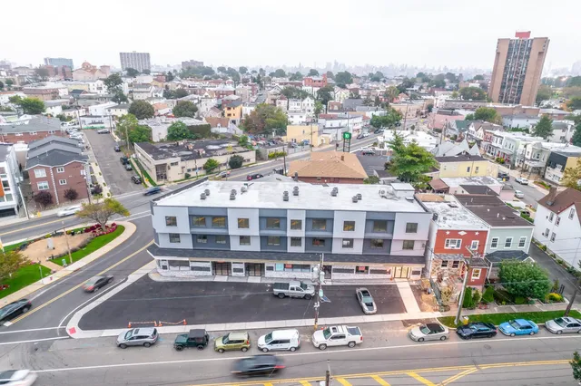 a view of a city that has tall buildings