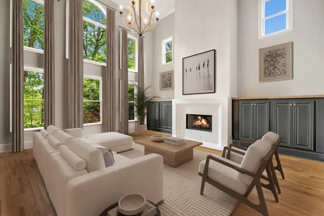 a view of a house with a backyard