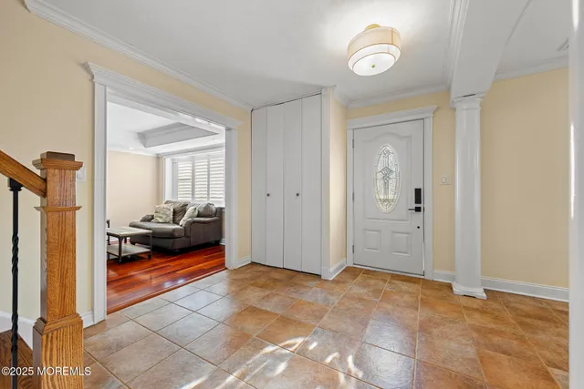 a view of a bedroom from the hallway