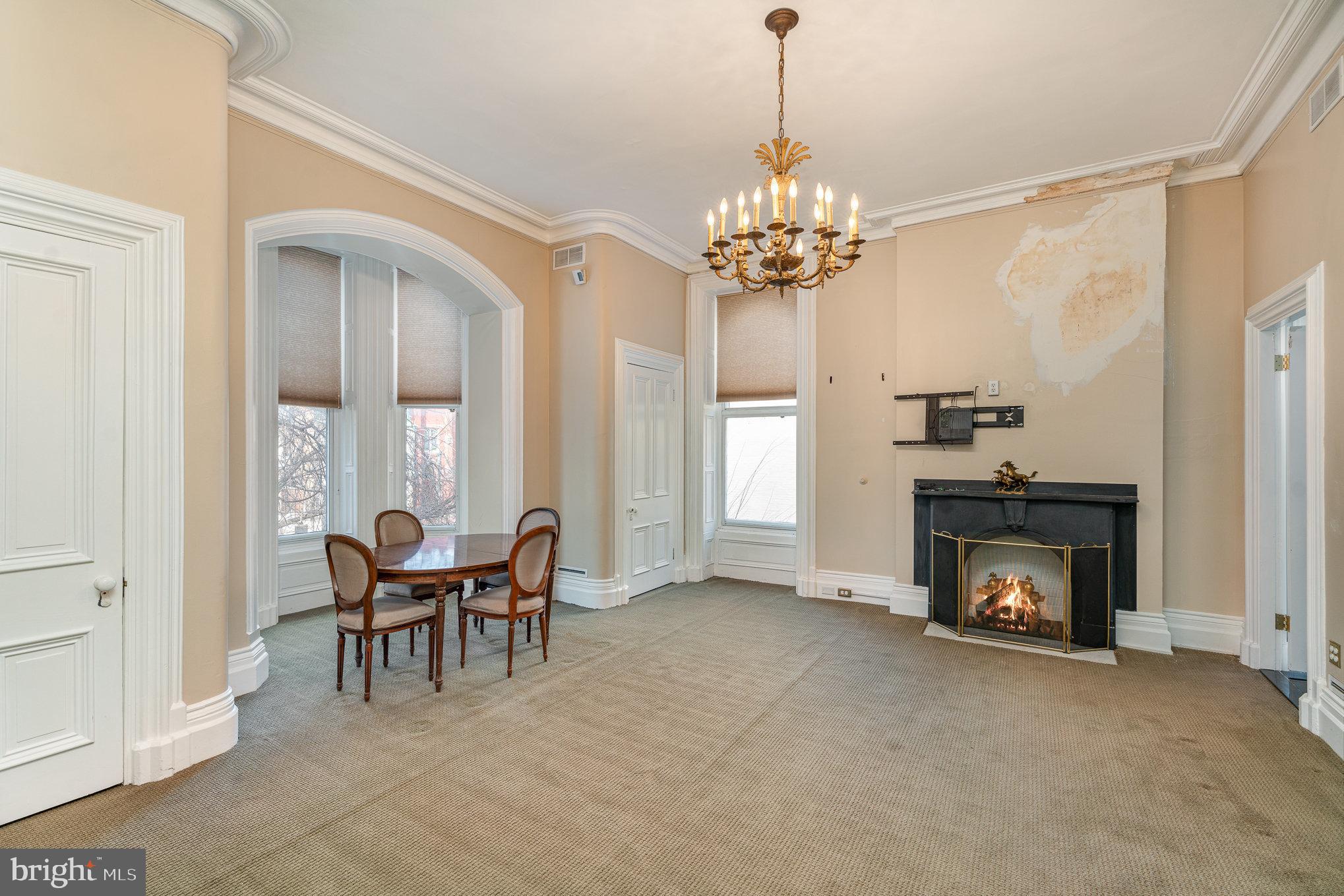 407 North Front Street Harrisburg, PA 17101 - Photo 28 of 52 a view of a livingroom with furniture fireplace and chandelier
