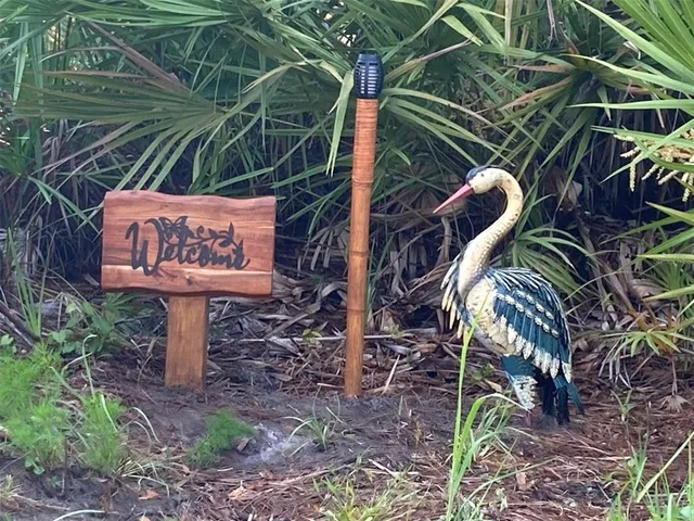 a view of a backyard with a garden