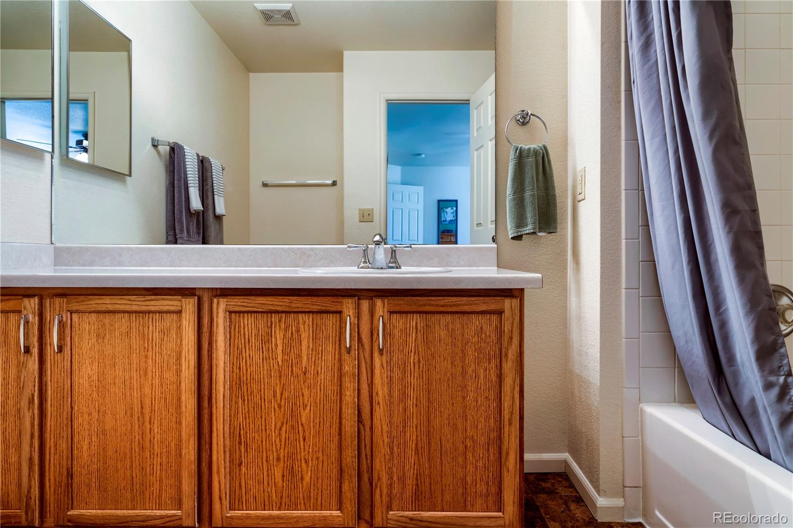 1290 Trail Ridge Road Longmont, CO 80504 - Photo 23 of 38 a bathroom with a sink and a mirror