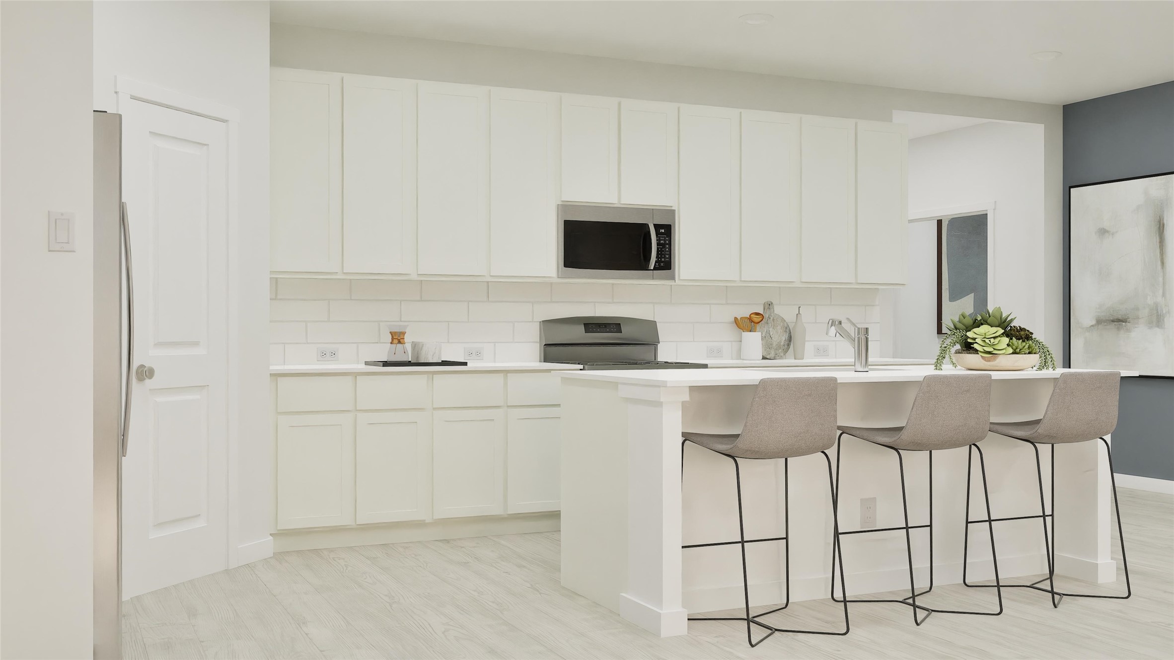 1271 Flint Rdg Loop Salado, TX 76571 - Photo 23 of 37 a kitchen with stainless steel appliances granite countertop white cabinets and a refrigerator