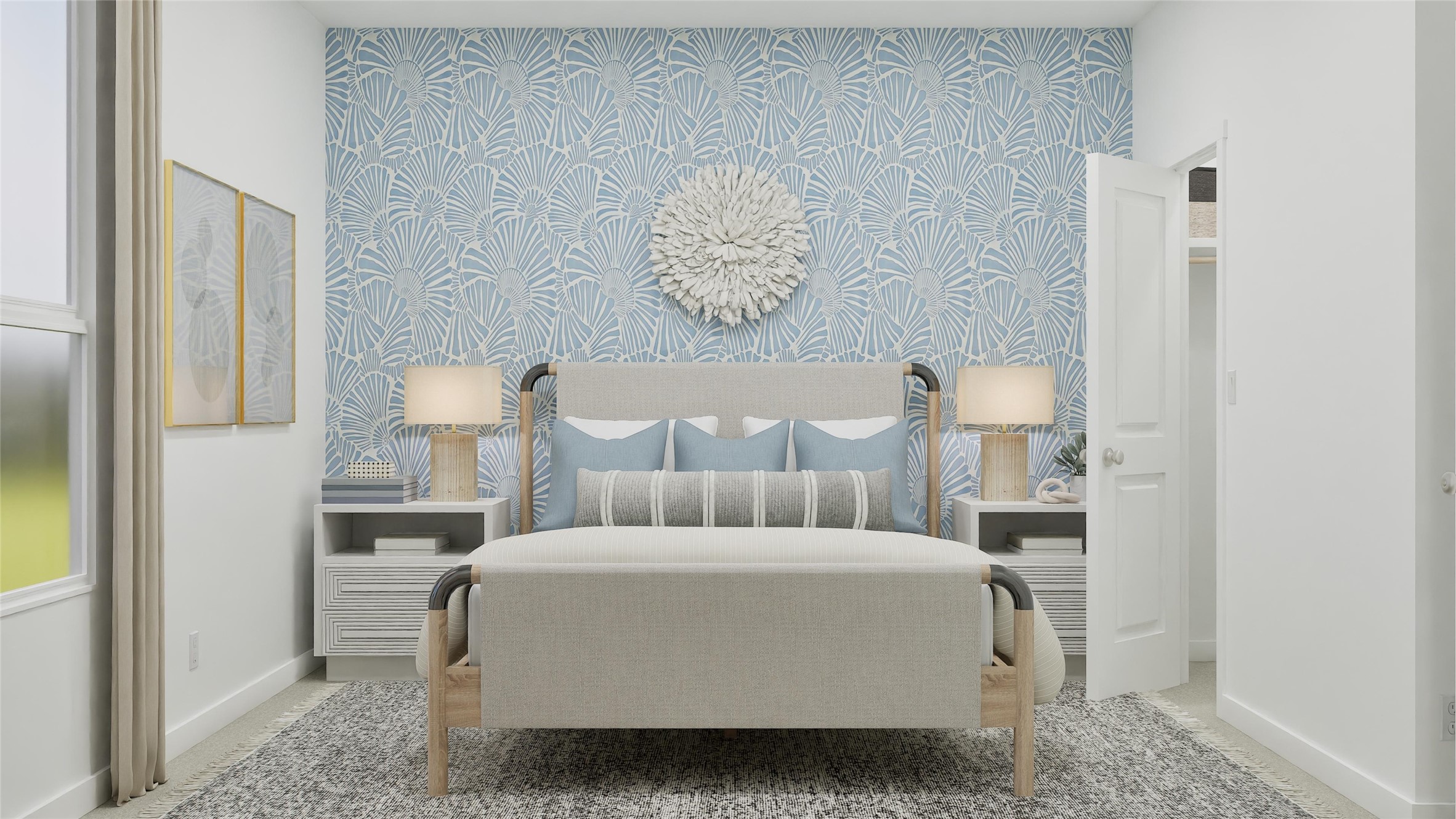 1271 Flint Rdg Loop Salado, TX 76571 - Photo 7 of 37 a bed room with a bed and a painting on the wall