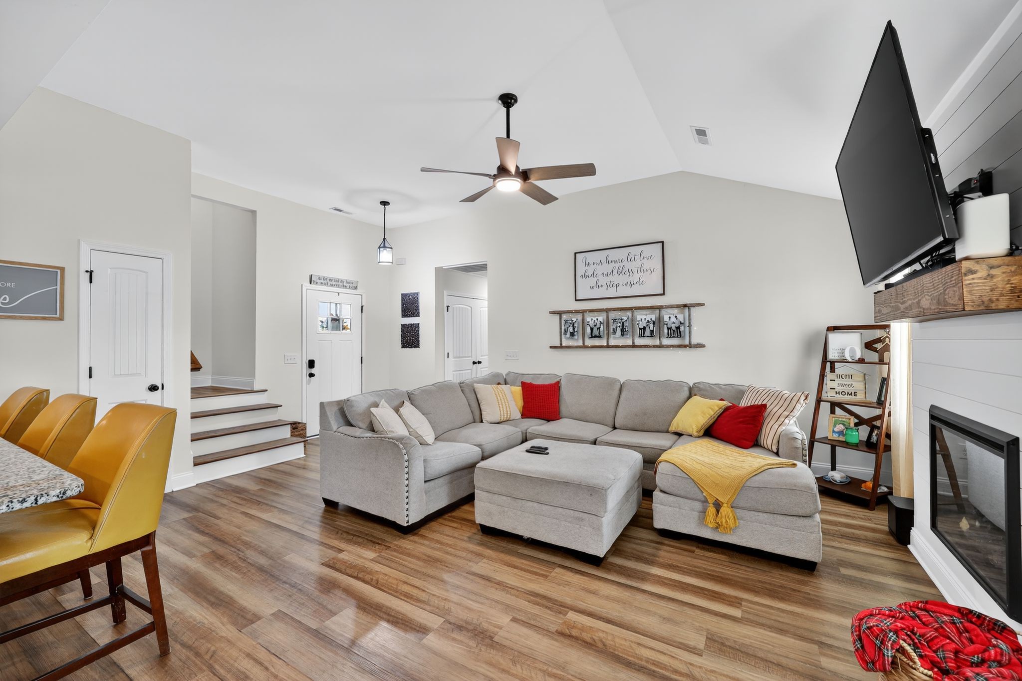 349 Fieldstone Lane Springfield, TN 37172 - Photo 7 of 40 a living room with furniture fireplace and flat screen tv