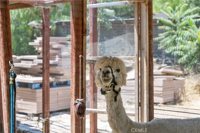 a wooden bench sitting in front of a house