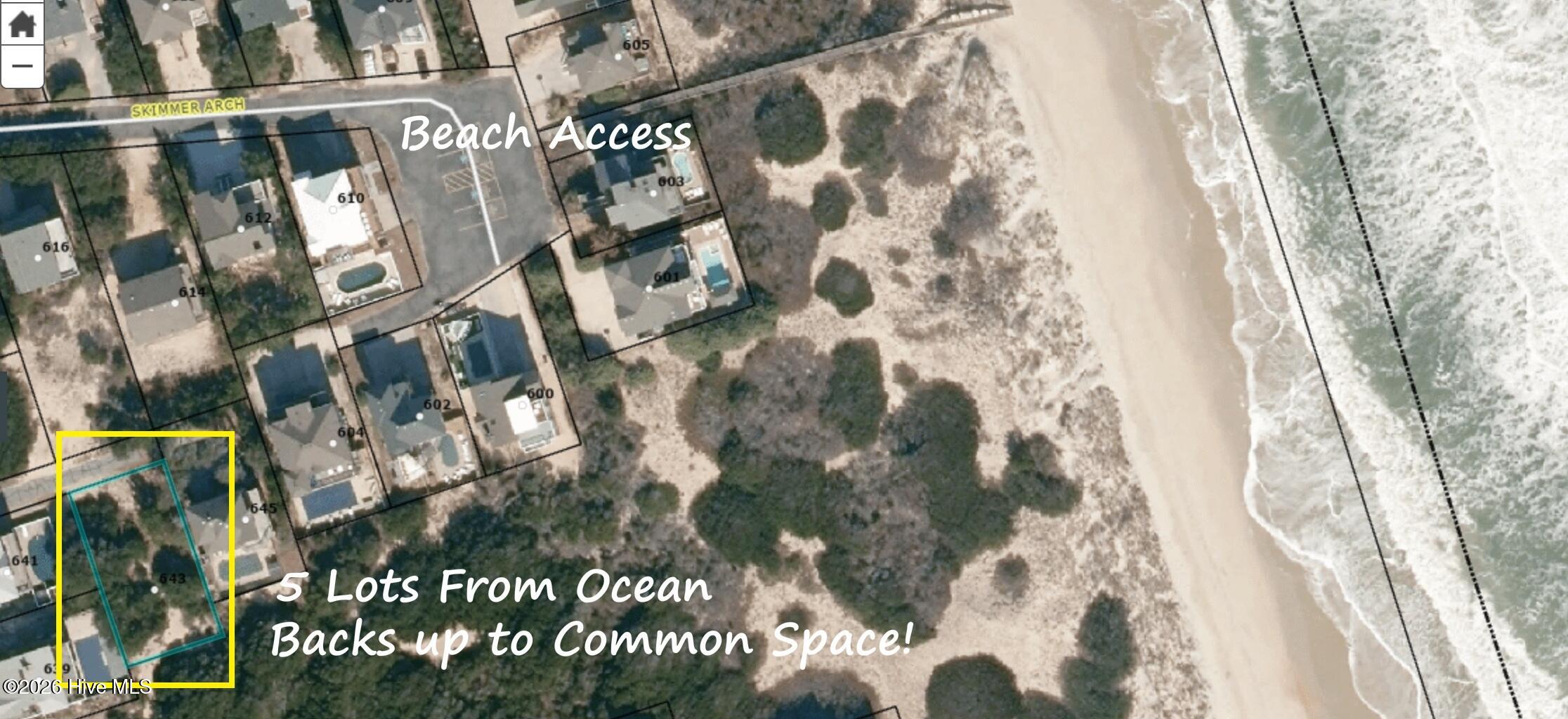 643 Sanderling Trail Corolla, NC 27927 - Photo 2 of 24 tax aerial shot outlining parcel with te