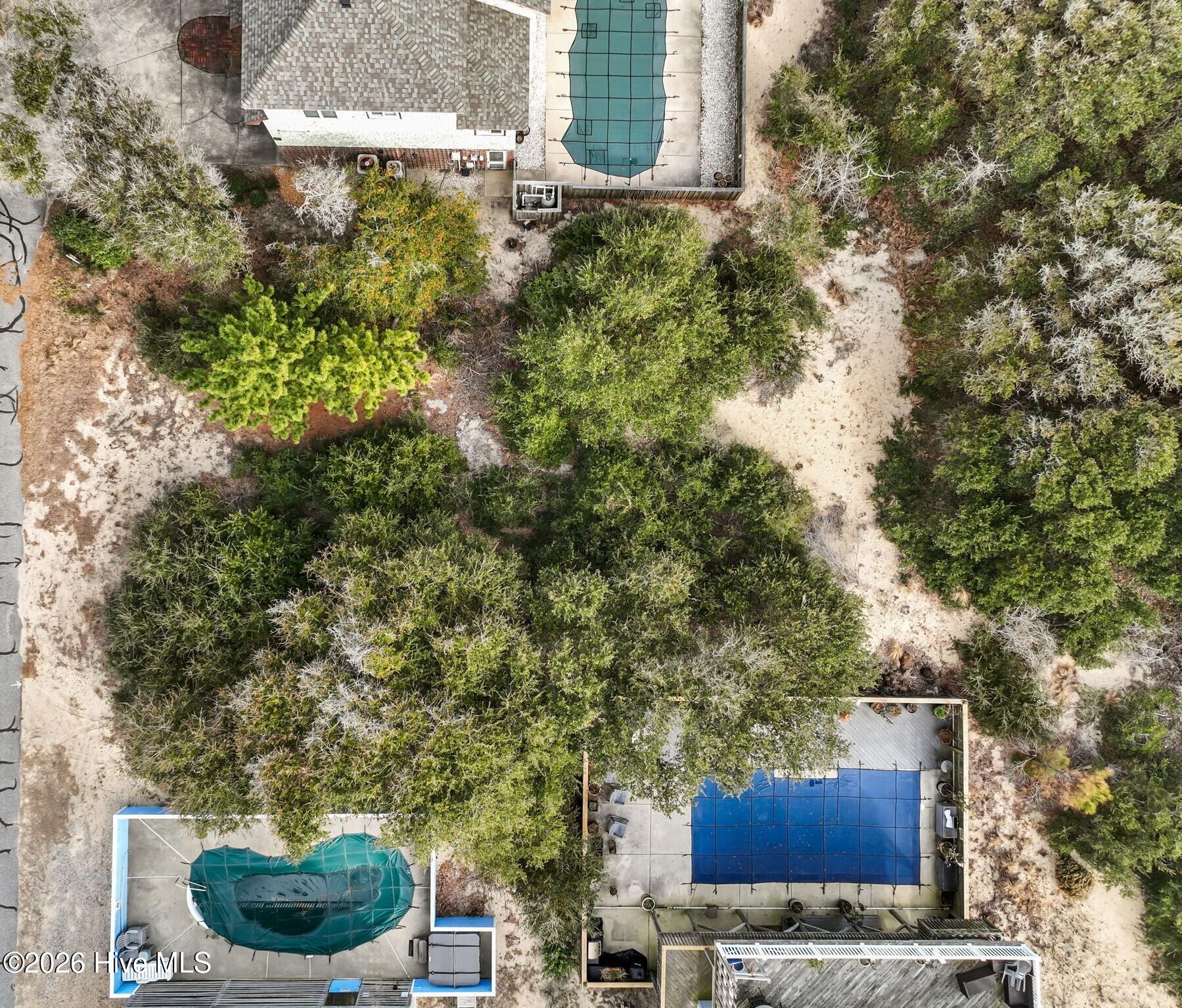 643 Sanderling Trail Corolla, NC 27927 - Photo 4 of 24 aerial view looking down of lot