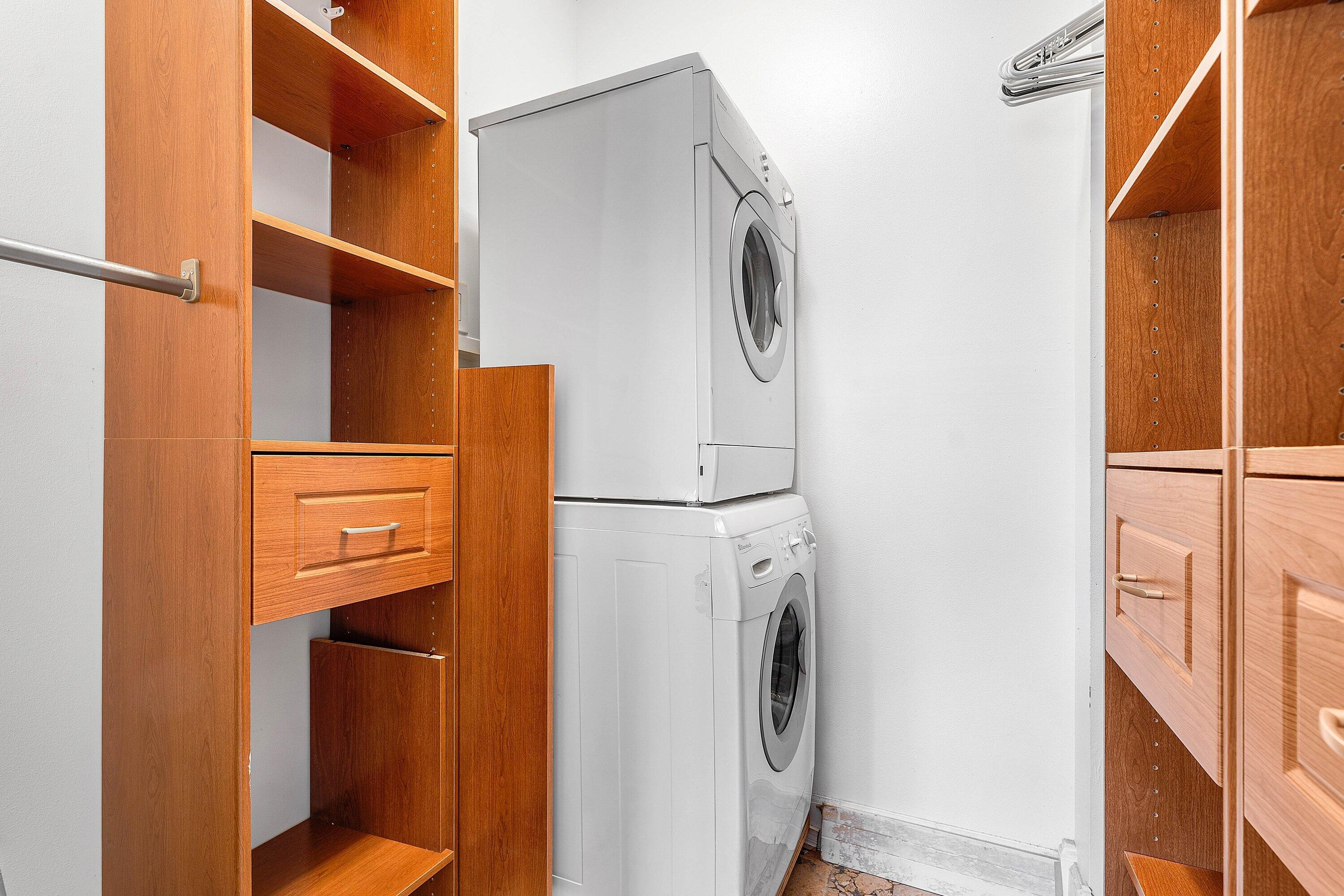1501 South Ocean Boulevard, Unit 225 Lauderdale-by-the-Sea, FL 33062 - Photo 28 of 47 a utility room with dryer and washer