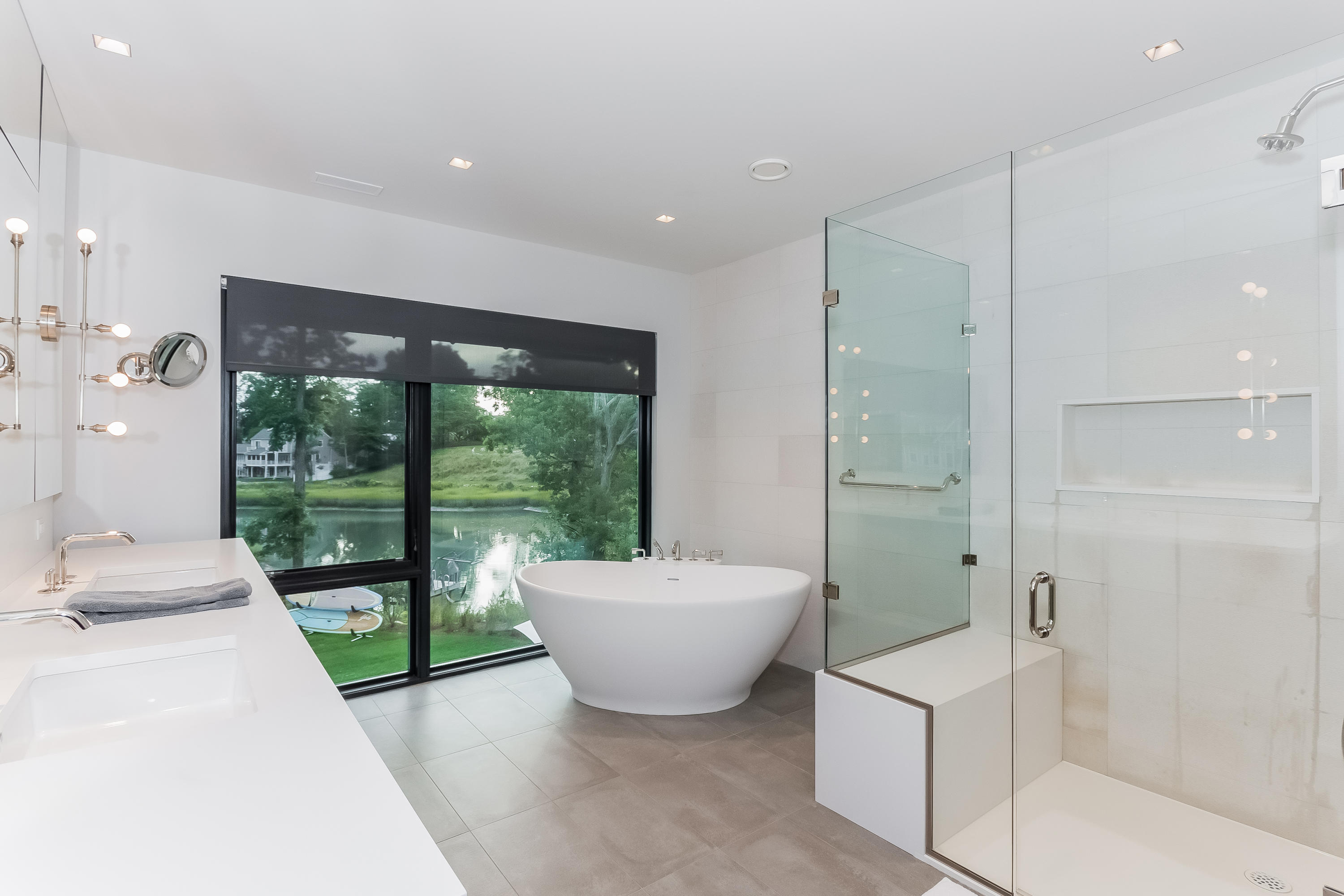 1 Beverly Place Darien, CT 06820 - Photo 22 of 45 a bathroom with a tub and a shower