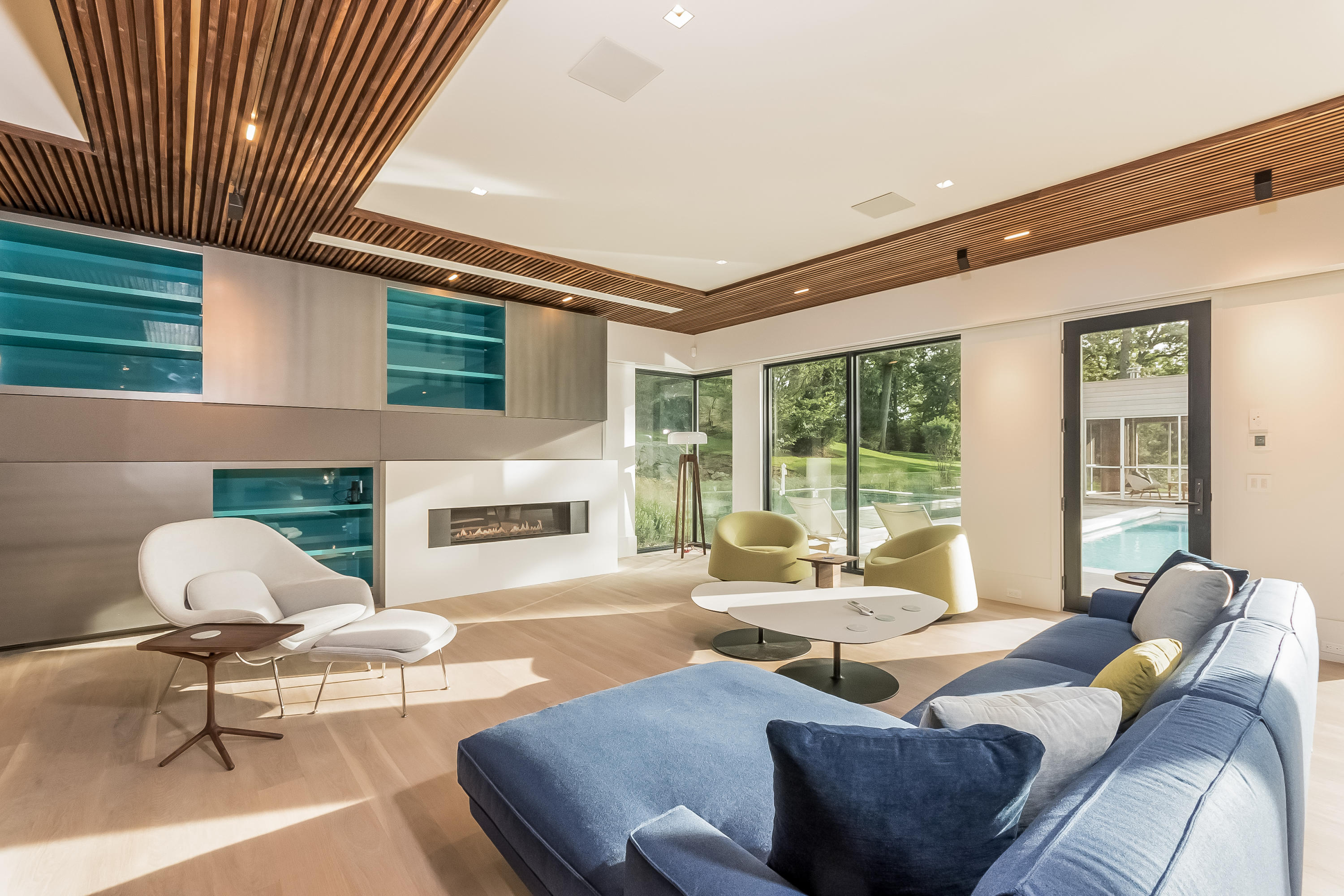 1 Beverly Place Darien, CT 06820 - Photo 10 of 45 a living room with furniture fireplace and a large window