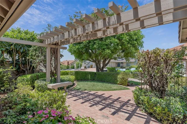 a view of a backyard with a garden