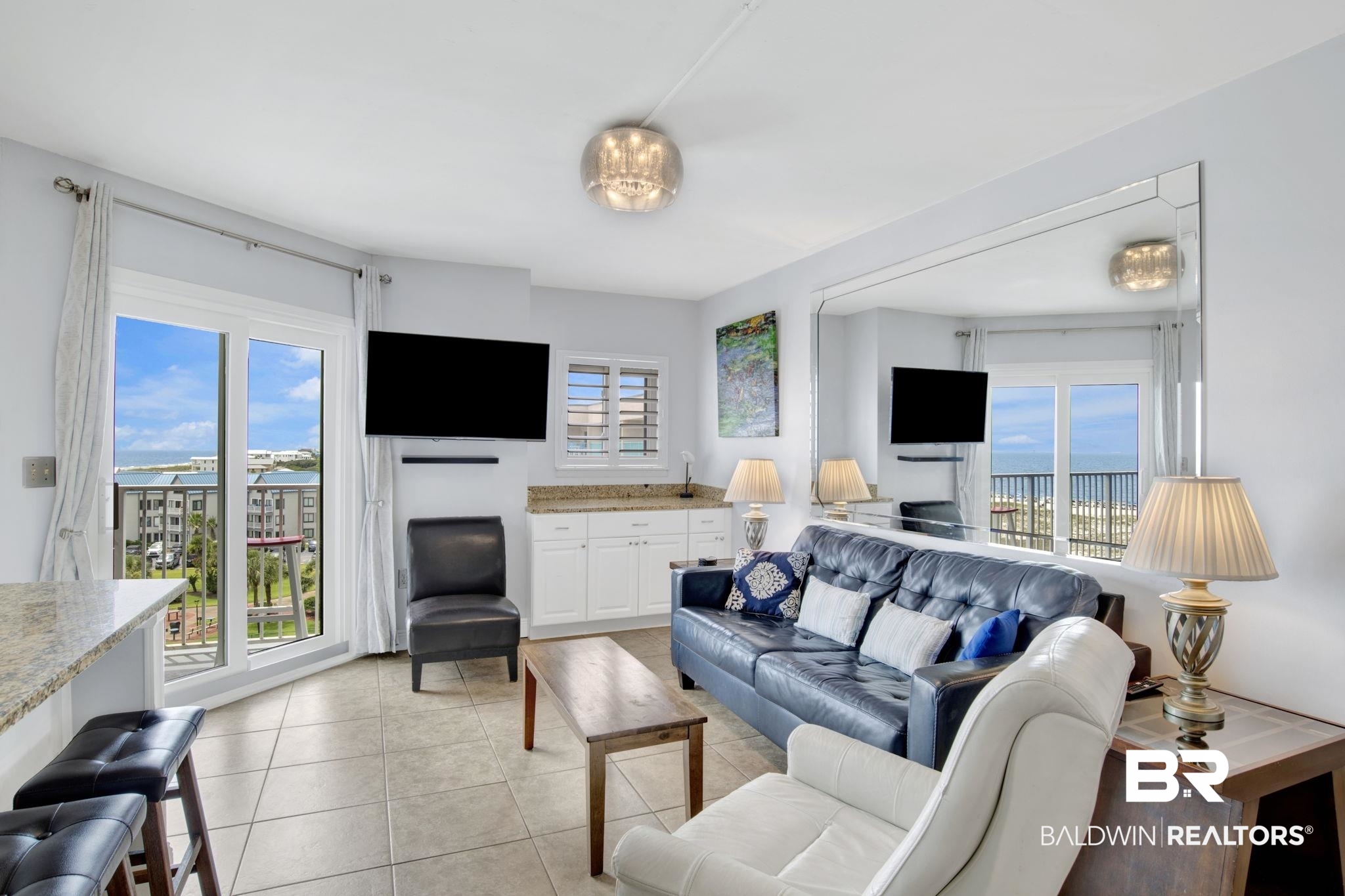 375 Plantation Road, Unit 5514 Gulf Shores, AL 36542 - Photo 11 of 44 Living area with light tile patterned floors