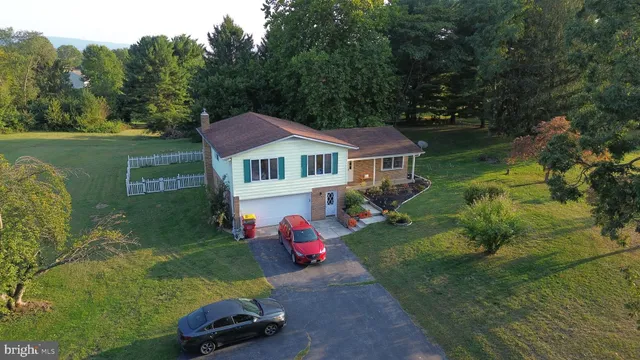 a house view with a garden space