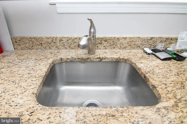 a close view of sink
