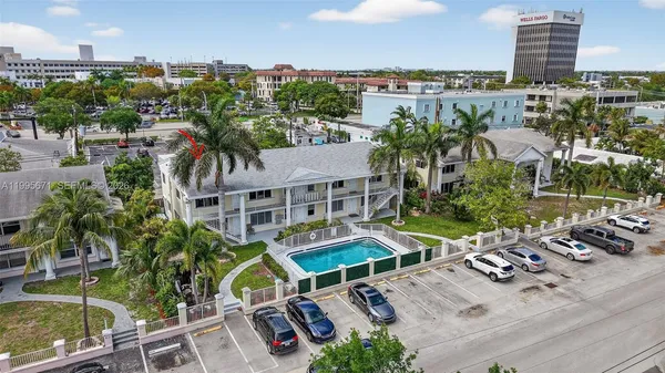 an aerial view of multiple house