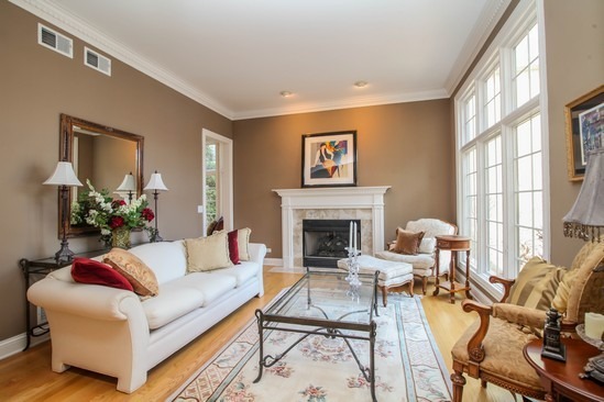 320 North County Line Road Hinsdale, IL 60521 - Photo 4 of 16 a living room with furniture and a fireplace
