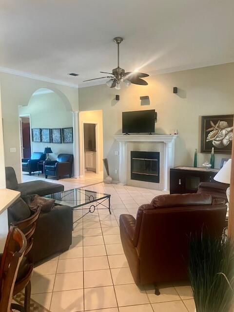 782 Driftwood Point Road Santa Rosa Beach, FL 32459 - Photo 5 of 33 a living room with furniture and a fireplace