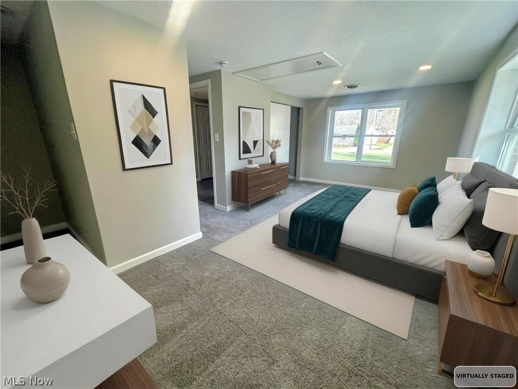 558 Lessig Avenue Akron, OH 44312 - Photo 5 of 15 Carpeted bedroom with baseboards and recessed lighting