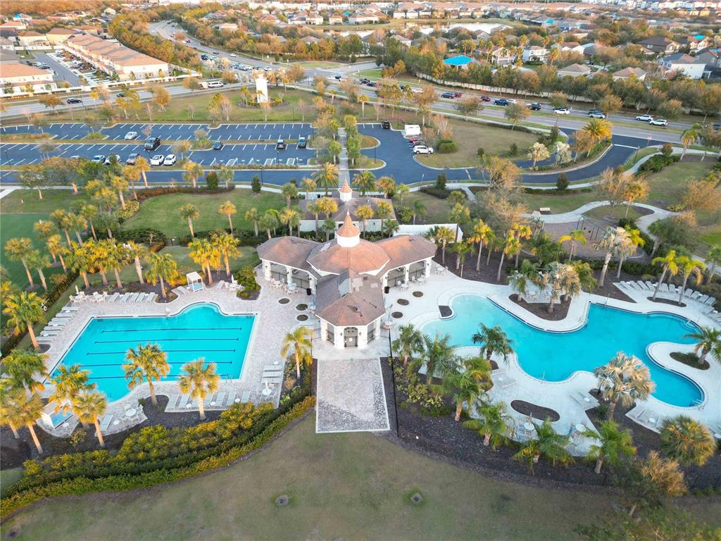 14339 Easy Goer Street Ruskin, FL 33573 - Photo 62 of 71 an aerial view of a house with a swimming pool yard and outdoor seating