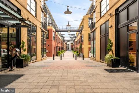 a view of a building with a street