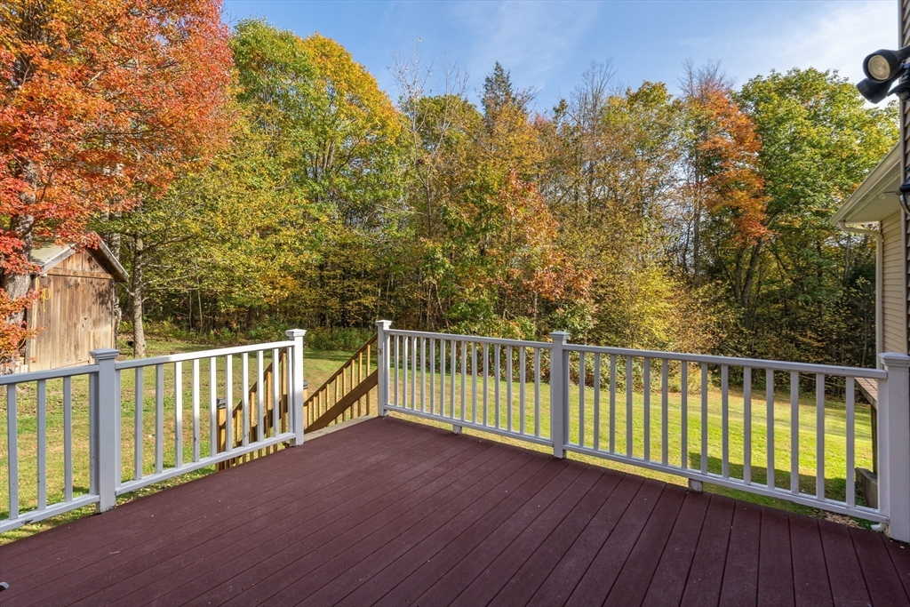 254 Bryant Street Chesterfield, MA 01012 - Photo 17 of 41 a view of a balcony with wooden fence