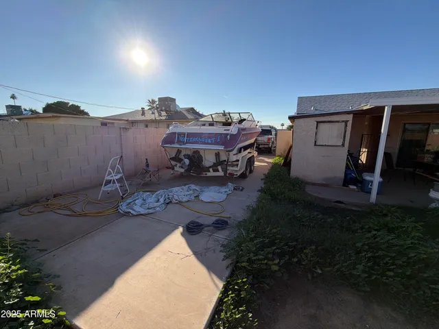 a view of a house with a patio