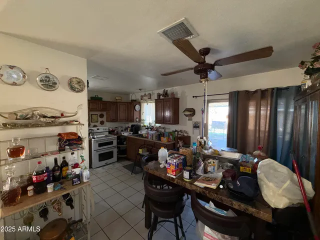 a room with furniture