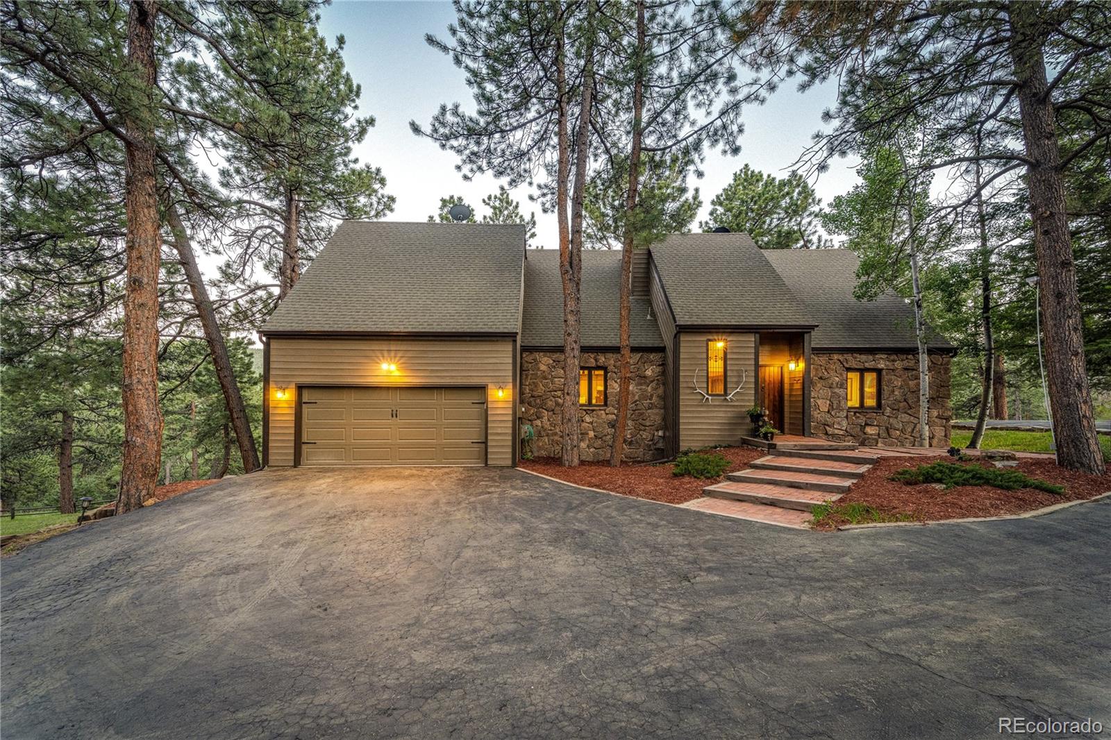 a view of patio and trees