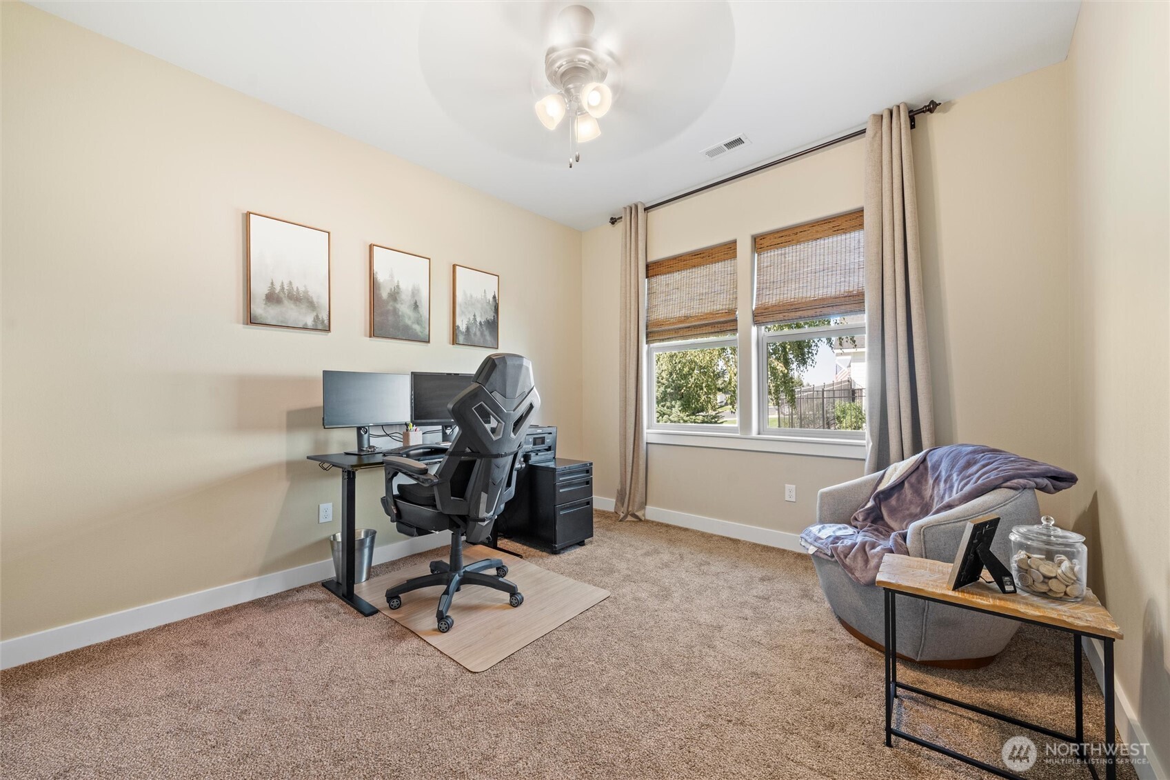 8125 Dune Lake Road Southeast Moses Lake, WA 98837 - Photo 22 of 40 a view of a workspace with furniture and a window