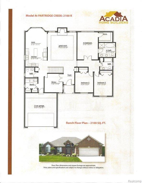 47627 Gloede Road Macomb, MI 48044 - Photo 3 of 3 2100-2 - Ranch - Floor Plan.jpg