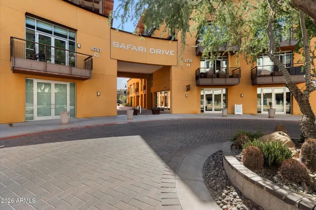 a front view of a building