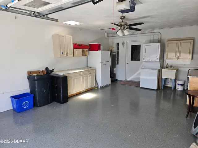 a room with furniture and air hockey table
