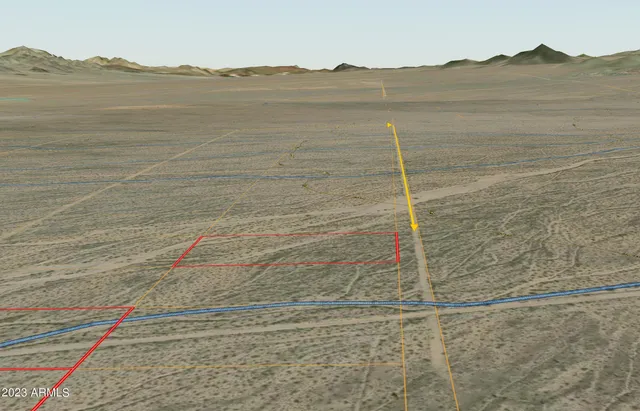 a view of an outdoor space and a mountain view