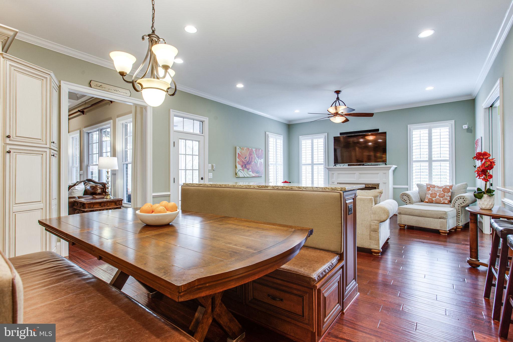 708 Seneca Road Great Falls, VA 22066 - Photo 22 of 60 Kitchen with built-in table and benches