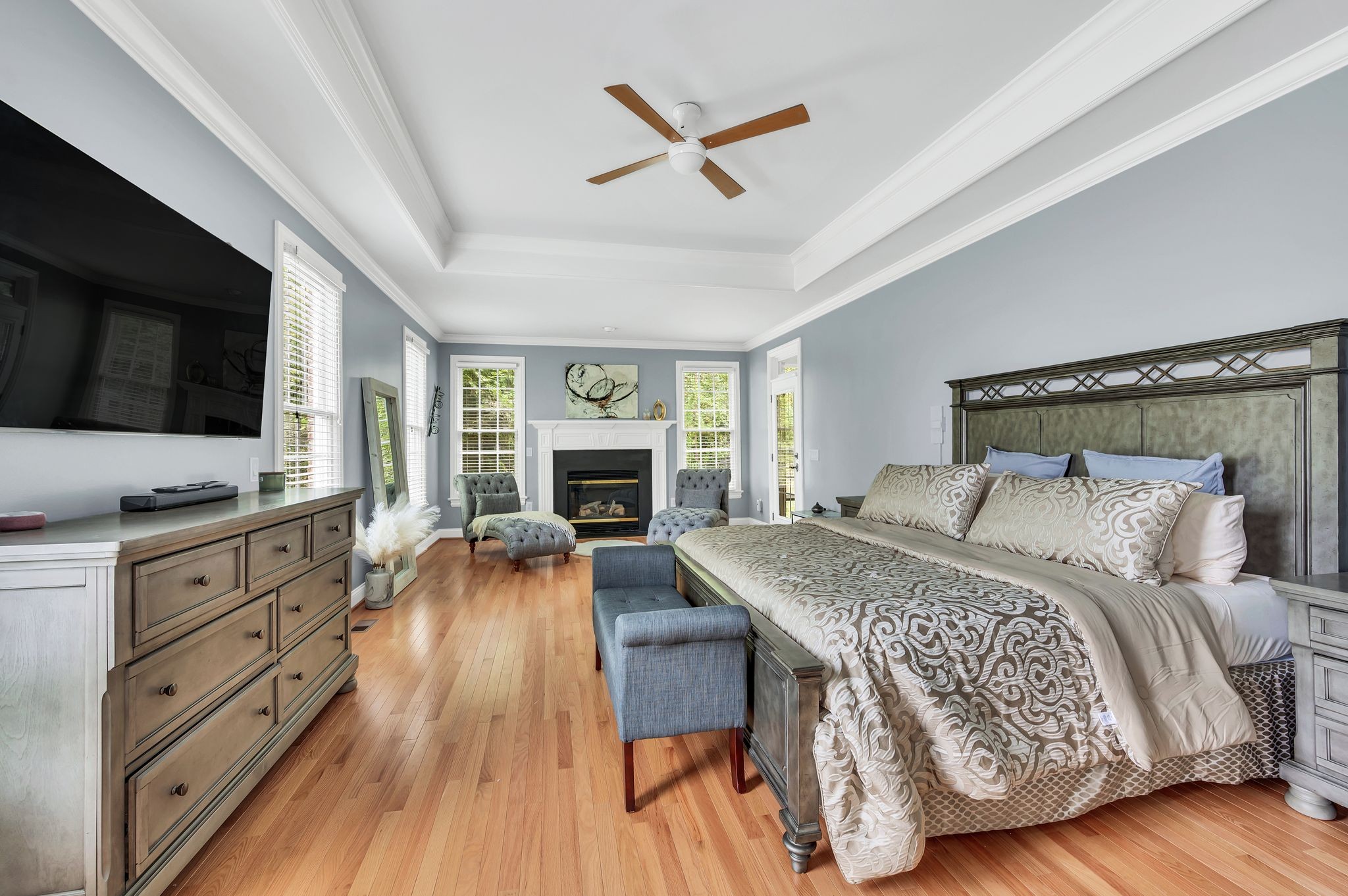 149 Allenhurst Circle Franklin, TN 37067 - Photo 31 of 66 a bedroom with a bed and a flat screen tv