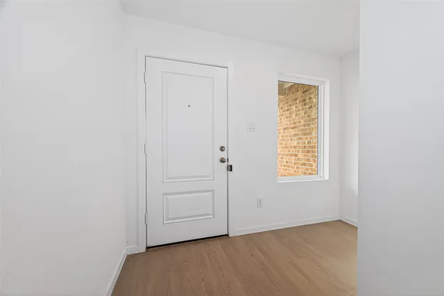 an empty room with a window