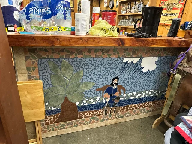 a view of a storage room with racks