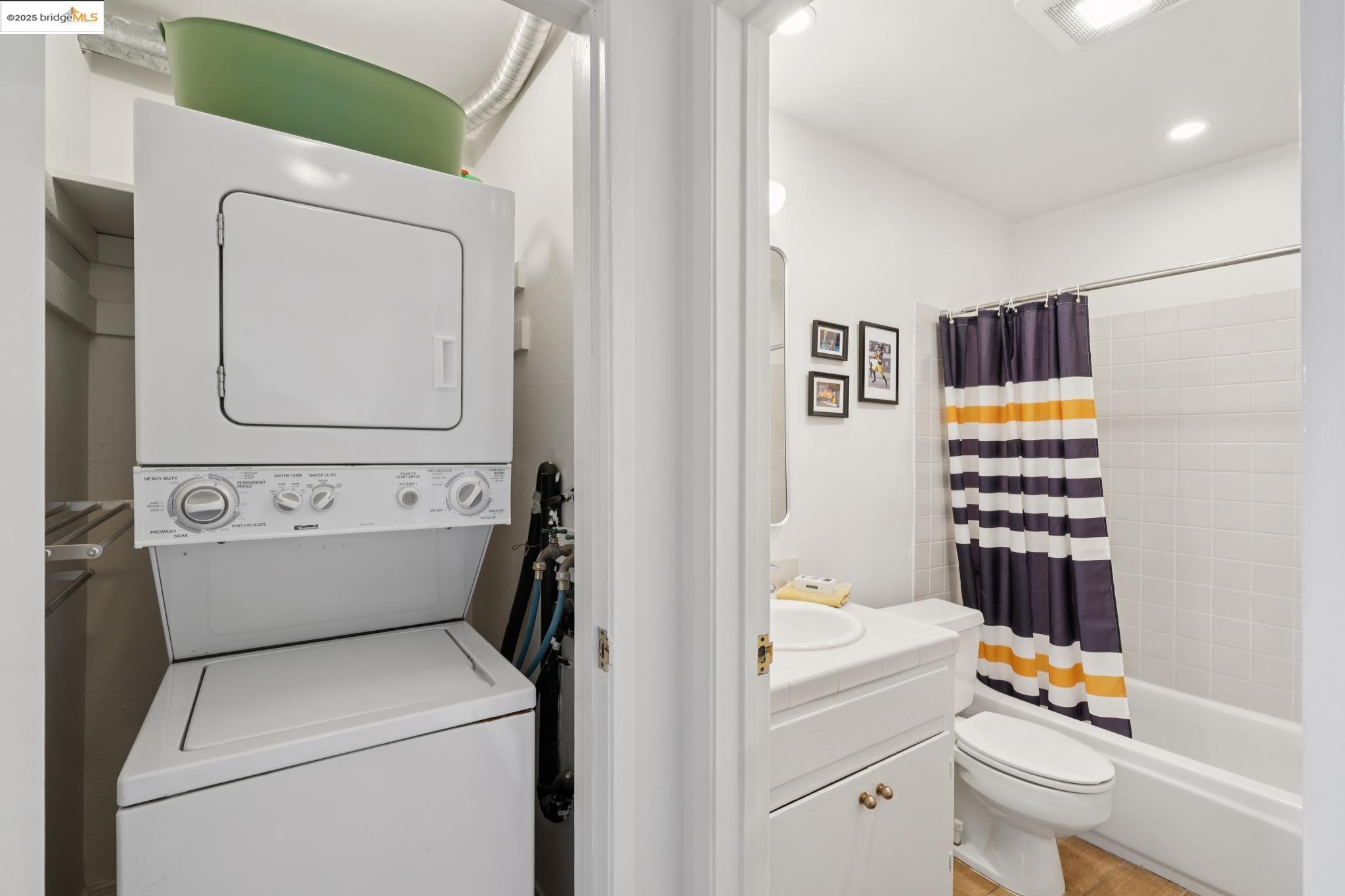 2 Panoramic Way, Unit 105 Berkeley, CA 94704 - Photo 16 of 20 a utility room with dryer and washer